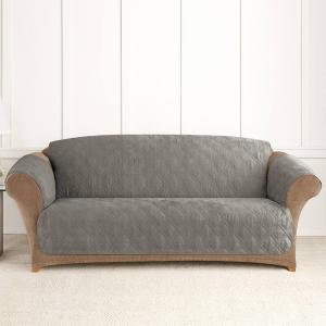 Нескользящий чехол для дивана для домашних животных Sure Fit из микрофибры, серый