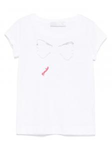 Monnalisa футболка с вышивкой, белый