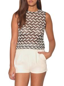Топ без рукавов Nanette с шевронным узором Walter Baker, цвет Cream Black