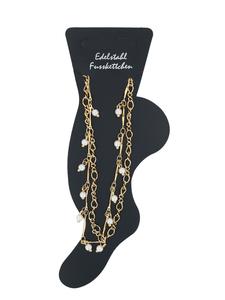 Adeliás Женский браслет на лодыжку - из нержавеющей стали с золотым покрытием