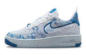 Кроссовки Nike Air Force 1 Crater Flyknit GS 'White Dark Marina Blue'