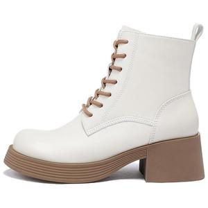 Короткий ботинок Martin 5.5 см женский CAMEL, экрю (fleece-lined)