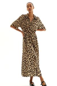 Платье-Блуза с завязывающимся поясом H&M, мультиколор