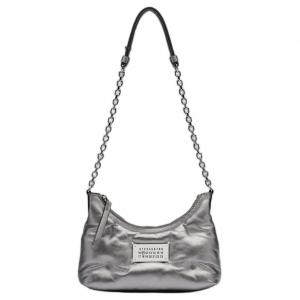 Glam Slam Micro Hobo Bag Women's Silver Maison Margiela