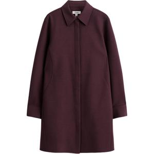 COS Платье с длинным рукавом женское бордовое