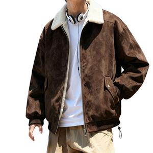 Пуховик Unisex Lapel Fleece lined Others X1617, коричневый fleece-lined jacket