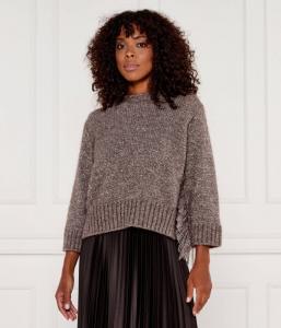 Свитер женский Marella Sport с бахромой, серый