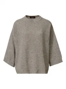 Свитер с круглым вырезом и короткими рукавами Fabiana Filippi, серый