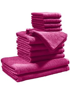 Redbest  Набор махровой ткани, легкий, 14 предметов, цвет Oceanside, оттенок фуксия