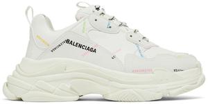 Кроссовки Balenciaga Triple S Sneaker 'Allover Logo - White Multi', белый
