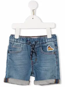 Джинсовые шорты с кулиской и нашивкой Timberland Kids, синий