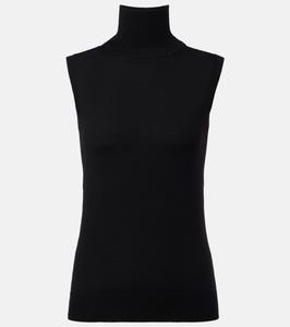 Вертиго вязаный топ из чистой шерсти Sportmax, Nero Unito