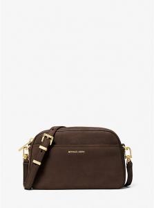 Маленькая сумка Jet Set через плечо для камеры из нубука Michael Kors, коричневый