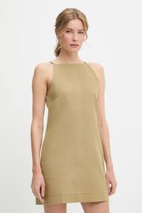 Хлопковое платье Answear.Lab, зеленый