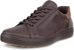 Мужские мягкие слипоны ECCO Soft 7 Easy, Mocha/Cocoa Brown Nubuck