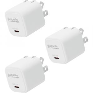 Зарядное устройство Plugable 30W GaN USB-C Wall Charger (White, 3-Pack) PS-30C1W-3X