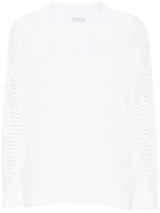 Джемпер с пайетками Brunello Cucinelli, белый