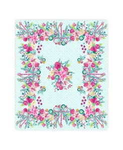 Рождественская скатерть в стиле бохо, 70 x 84 дюйма Laural Home, aqua