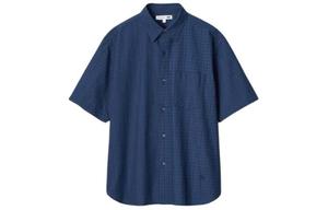 Мужская рубашка Jw Anderson Co-Branded Series темно-синего цвета Uniqlo, темно-синий