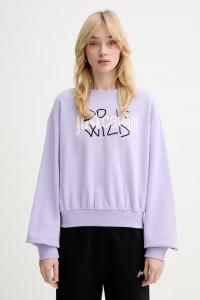 Хлопковая толстовка Just Cavalli, фиолетовый