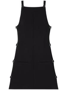 Courrèges платье мини с ремешками, черный