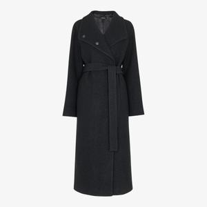 Шерстяное пальто Morgan с воротником-трубой Whistles, черный