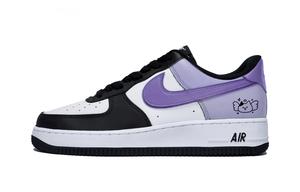 Nike Кроссовки Air Force 1 Puppy Fragment Low Top для скейтбординга, мужские, белые, фиолетовые