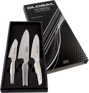 Global 3-предметный набор Kazoku Hybrid, серебряный