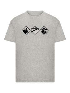 Футболка Zorro Diamond Trio в пестром сером цвете F4NT4STIC