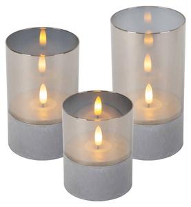 Настольная лампа Lucide VELAS, серый - прозрачное стекло - абс - 8 x 15 x 8 см