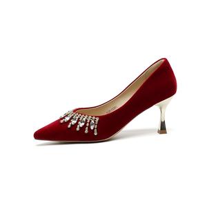JOSINY Женские туфли на высоком каблуке бордового цвета