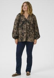 Блуза Kaffe Curve KCjamia Blouse, Brown Graphic Print/Brown