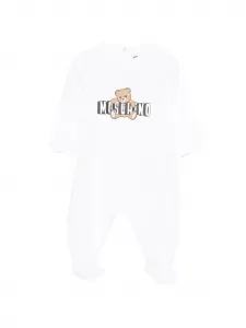 Пижама с принтом-логотипом Moschino Kids, белый