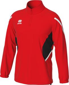 Мужская трикотажная футболка ERREA с застежкой-молнией до середины груди (CHARLES) с затягивающимися штанинами и карманами на молнии , белый/красный