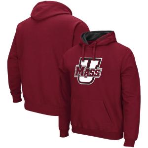 Мужской темно-бордовый пуловер с капюшоном UMass Minutemen Arch и Logo Colosseum