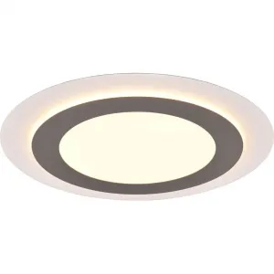 Светильник TRIO Leuchten LED потолочный MORGAN, круглая потолочная лампа Ø 45 см, диммируемая, CCT, функция памяти, таймер LED-панель 1 шт., 42 Вт 5600 люмен, 2700-6500 Кельвинов, в комплекте пульт дистанционного управления Trio Leuchten, Nickel