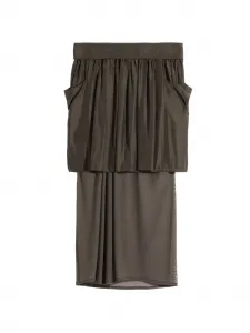 Юбка асимметричного кроя с драпировкой Lemaire, коричневый