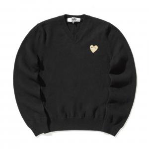 CDG Play Футболка Women's Black Crew Neck Moderate Straight Fit