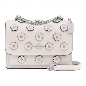 COACH Кожаная сумка через плечо, кросс-боди мини women's chalk white