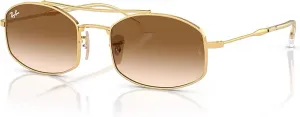 Солнцезащитные очки Ray-Ban унисекс Rb3719 овальной формы, Gold / Light Brown Gradient