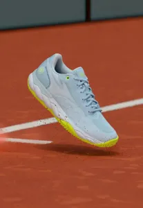 Теннисные кроссовки wave enforce для грунтового корта Mizuno, Ice Water/Lightning Yellow/Ancient Water