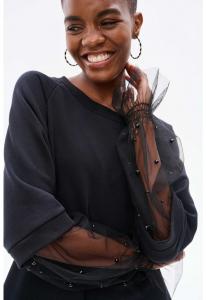 Повседневное платье PUFF blue shadow, черный