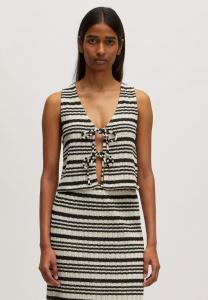 Блуза EDITED OLYMPE, Weiß Schwarz/White