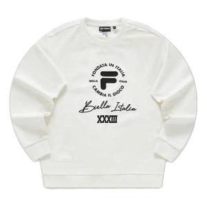 Свитер logo printed sweater 'white black' Fila Fusion, белый