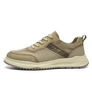 AOKANG Легкие износостойкие и нескользящие мужские низкие кеды в коробке - хаки (стандартный размер обуви), цвет Khaki (Standard Leather Shoe Size)