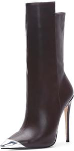 Женские ботильоны UP2STEP в ретро стиле с острым носком, высокие на шпильке, с боковой молнией, однотонные, для повседневной носки, Coffee