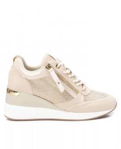 Женские кроссовки на танкетке от XTI, коричневый/бежевый