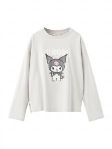MANGO KIDS Лонгслив 'HKKUROMI' в цвете Grey, Light Grey