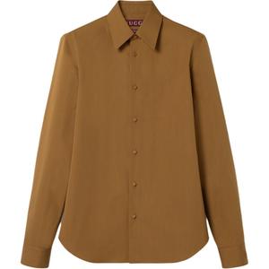 Рубашка мужская светло-коричневая Gucci, коричневый