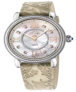 Женские часы Marsala Cream из кожи, 37 мм GV2 by Gevril